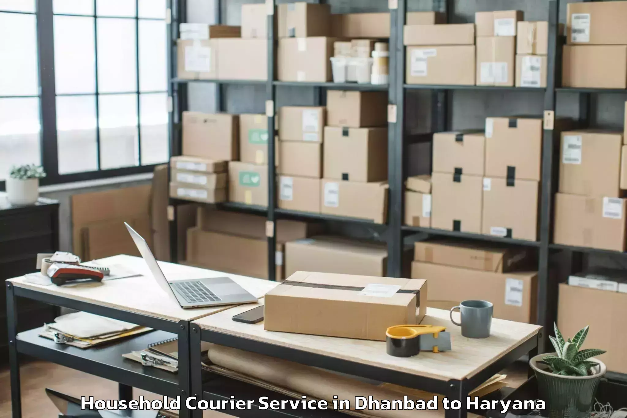 Quality Dhanbad to Srm University Haryana Sonipat Household Courier